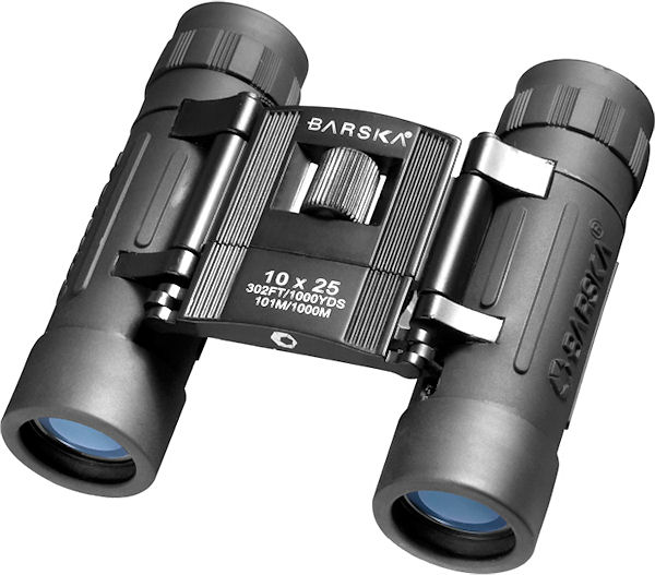 Barska Lucid View 10x25 Compact Binoculars - Black