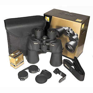 Nikon 12x50 aculon a211 binoculaire 8249 + lentille tissu + sac à